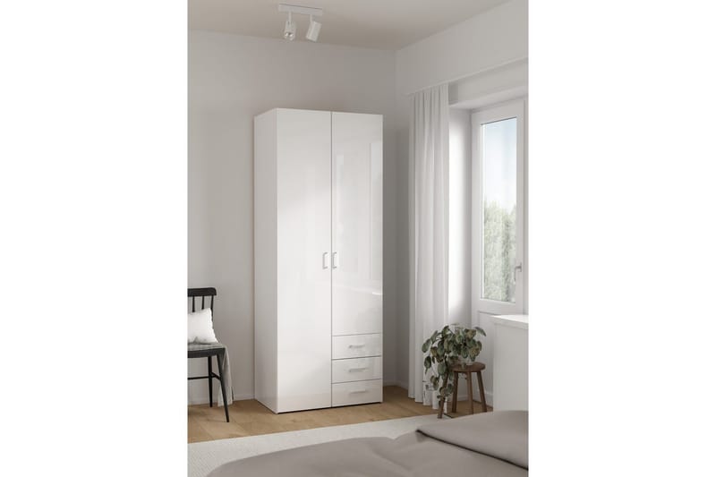 Space Garderob 78x200 cm - Vit - Förvaring - Garderober & garderobssystem