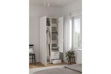 Space Garderob 78x200 cm - Vit - Förvaring - Garderober & garderobssystem