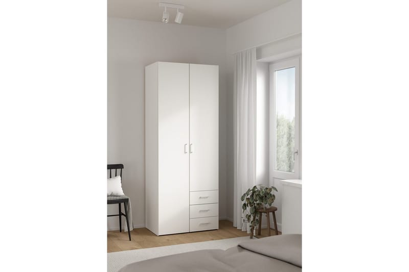 Space Garderob 78x200 cm - Vit - Förvaring - Garderober & garderobssystem
