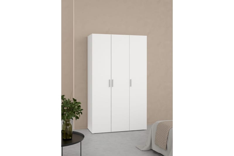 Suntia Garderob 118x201 cm - Vit - Förvaring - Garderober & garderobssystem