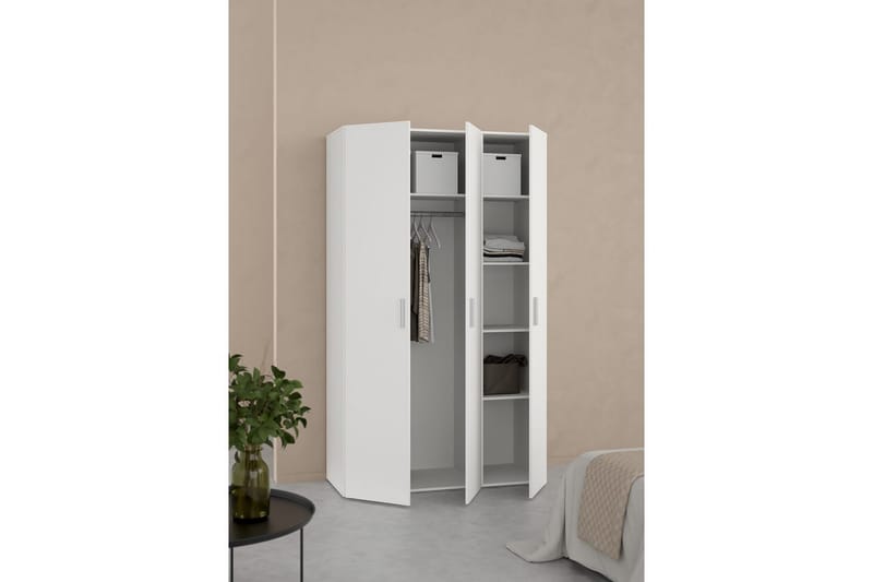 Suntia Garderob 118x201 cm - Vit - Förvaring - Garderober & garderobssystem