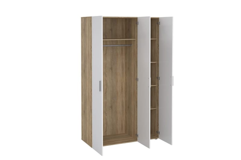 Suntia Garderob 118x201 cm - Vit/Natur - Förvaring - Garderober & garderobssystem