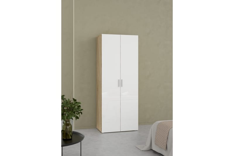 Suntia Garderob 79x201 cm - Vit - Förvaring - Garderober & garderobssystem