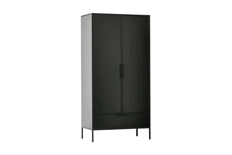 Swichor Garderob 100 cm i Målat Trä, Svart