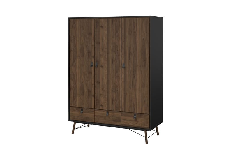 Tadami Garderob 150x200 cm - Svart/Natur - Förvaring - Garderober & garderobssystem