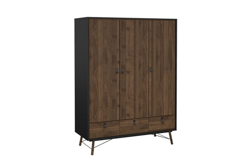 Tadami Garderob 150x200 cm - Svart/Natur - Förvaring - Garderober & garderobssystem