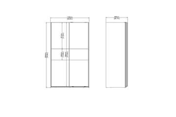 Takeru Garderob 119x200 cm - Vit - Förvaring - Garderober & garderobssystem
