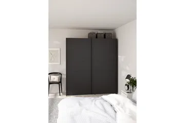 Takeru Garderob 179x200 cm - Svart - Förvaring - Garderober & garderobssystem