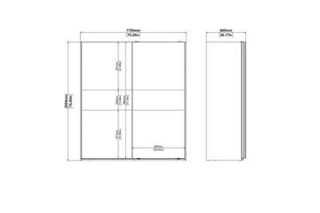 Takeru Garderob 179x200 cm - Svart - Förvaring - Garderober & garderobssystem