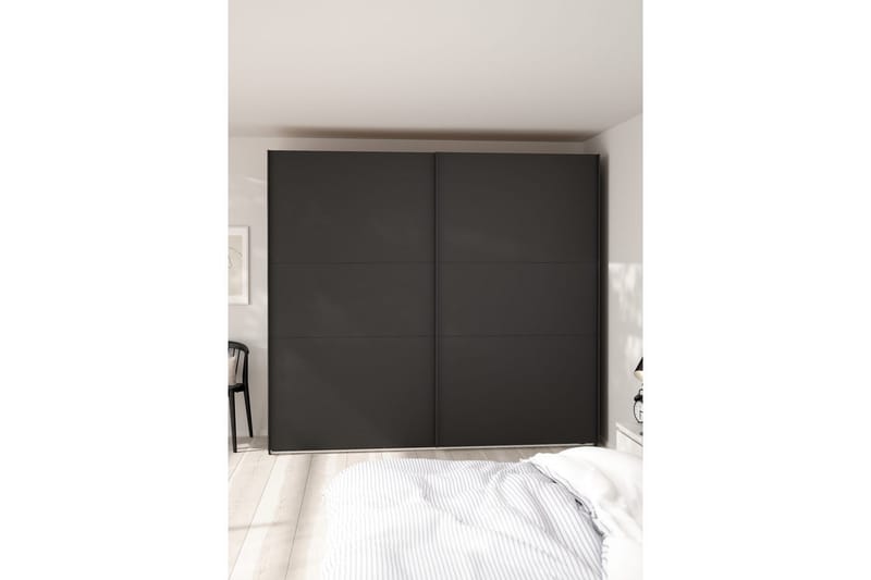 Takeru Garderob 244x221 cm - Svart - Förvaring - Garderober & garderobssystem