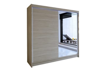 Talin Garderob 180x58x215 cm - Beige|Grå|Vit - Förvaring - Garderober & garderobssystem