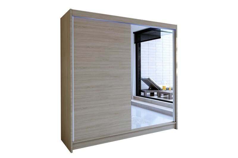 Talin Garderob 180x58x215 cm - Beige|Grå|Vit - Förvaring - Garderober & garderobssystem