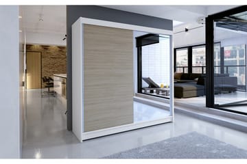 Talin Garderob 180x58x215 cm LED-belysning - Vit/Beige - Förvaring - Garderober & garderobssystem