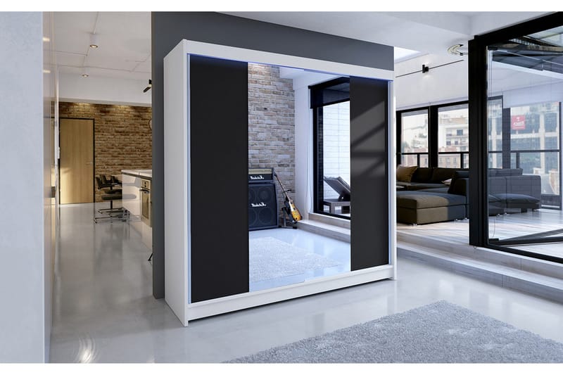 Talin Garderob 180x58x215 cm - Vit - Förvaring - Garderober & garderobssystem