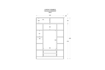 Talren Garderob 140x240 cm - Matt Vit - Förvaring - Garderober & garderobssystem