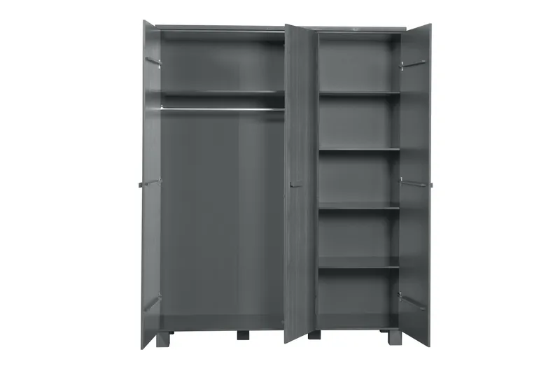 Tenney Garderob 158 cm - Stålgrå Tall - Förvaring - Garderober & garderobssystem