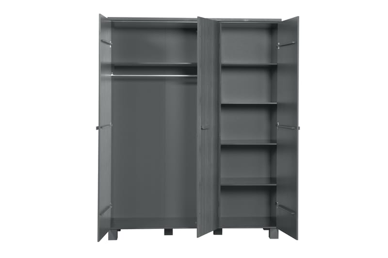 Tenney Garderob 158 cm - Stålgrå Tall - Förvaring - Garderober & garderobssystem