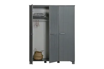 Tenney Garderob 158 cm - Stålgrå Tall - Förvaring - Garderober & garderobssystem