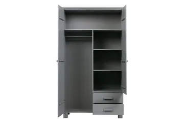 Tenney Garderob med 2 Lådor 111 cm - Grå Tall - Förvaring - Garderober & garderobssystem