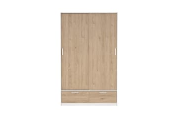 Tetsu Garderob 121x200 cm - Vit/Natur - Förvaring - Garderober & garderobssystem