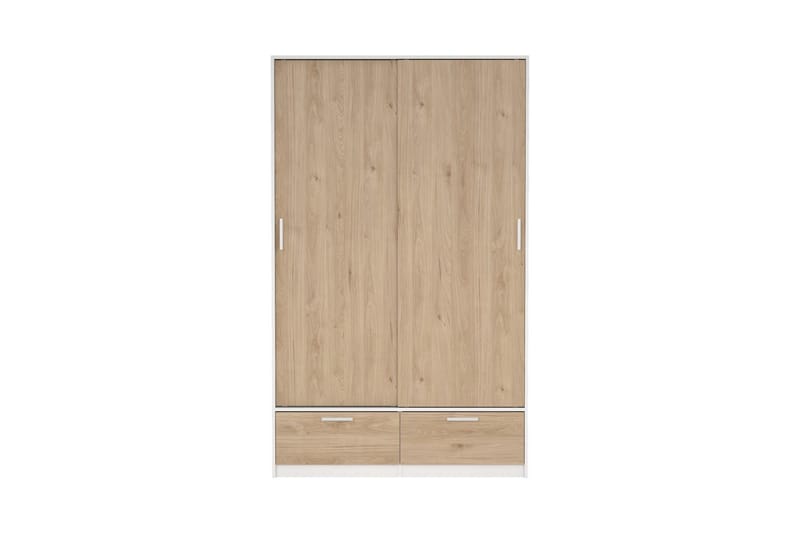 Tetsu Garderob 121x200 cm - Vit/Natur - Förvaring - Garderober & garderobssystem