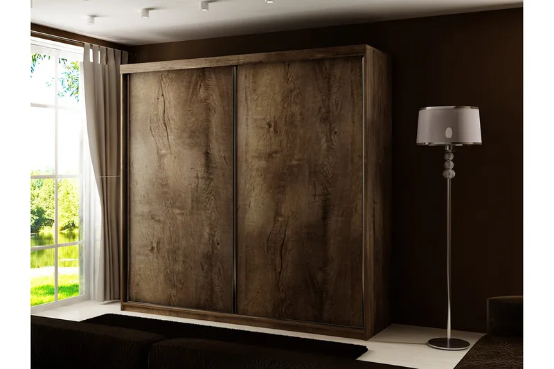 Top Garderob 200x62x200 cm - Brun/Mörk Ask - Förvaring - Garderober & garderobssystem