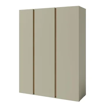 Travic Garderob 145 cm i Mörkt Trä - Greige - Förvaring - Garderober & garderobssystem