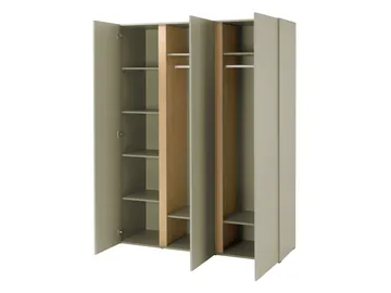 Travic Garderob 145 cm i Mörkt Trä - Greige - Förvaring - Garderober & garderobssystem