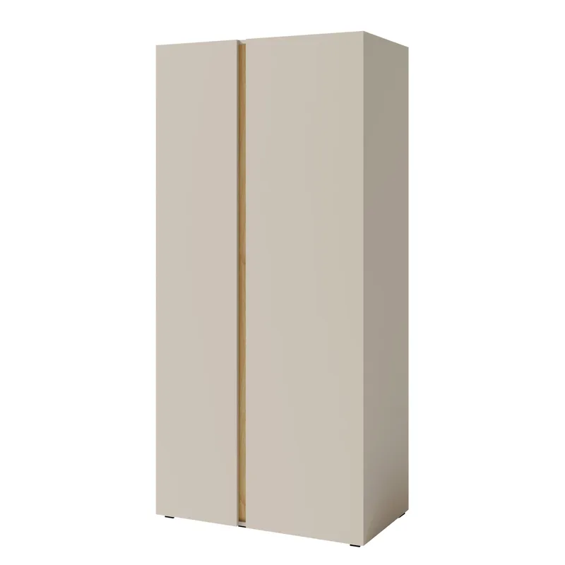 Travic Garderob 90 cm i Trä, Beige