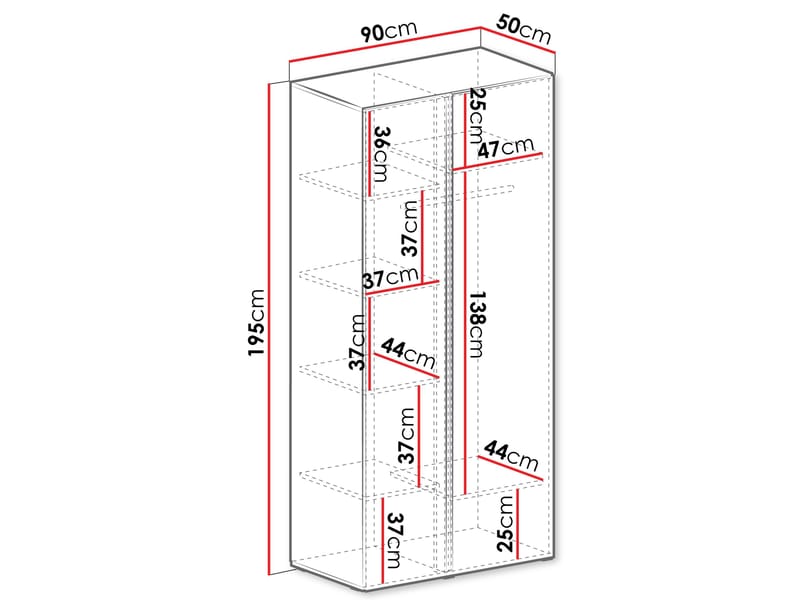 Travic Garderob 90 cm - Förvaring - Garderober & garderobssystem