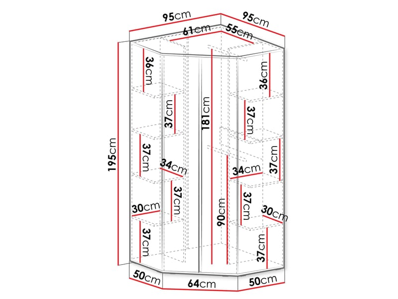 Travic Garderob 95 cm - Förvaring - Garderober & garderobssystem - Garderobsskåp
