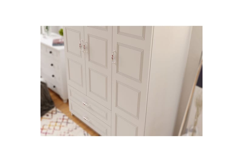 Travric Garderob 105x180 cm - Matt Vit - Förvaring - Garderober & garderobssystem