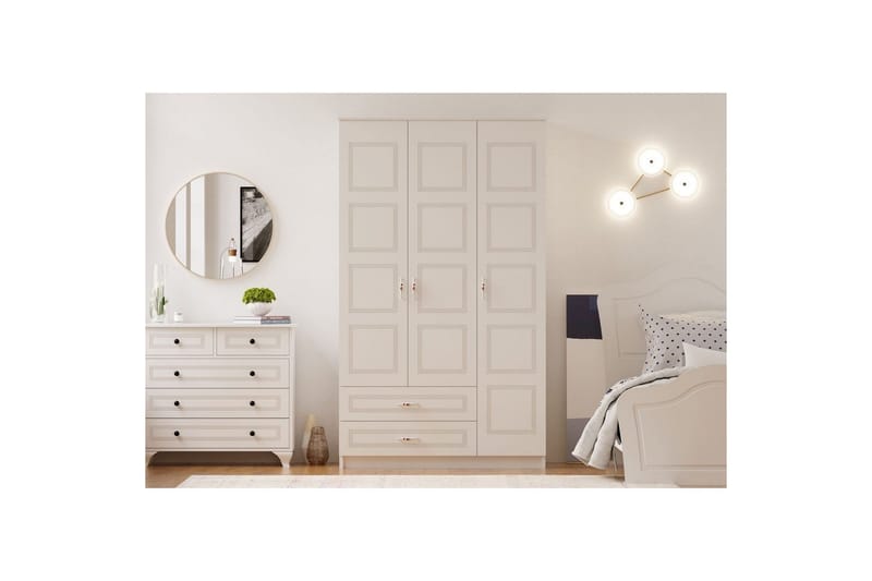 Travric Garderob 105x180 cm - Matt Vit - Förvaring - Garderober & garderobssystem