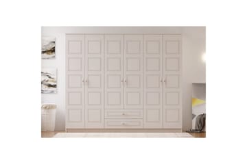 Travric Garderob 210x180 cm - Matt Vit - Förvaring - Garderober & garderobssystem