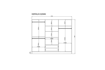 Travric Garderob 210x180 cm - Matt Vit - Förvaring - Garderober & garderobssystem