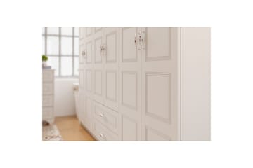 Travric Garderob 210x180 cm - Matt Vit - Förvaring - Garderober & garderobssystem