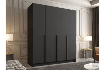 Vadstena Garderob 200 cm - Svart - Förvaring - Garderober & garderobssystem