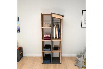 Valerin Garderob 72x179,8 cm - Brun/Antracit - Förvaring - Garderober & garderobssystem