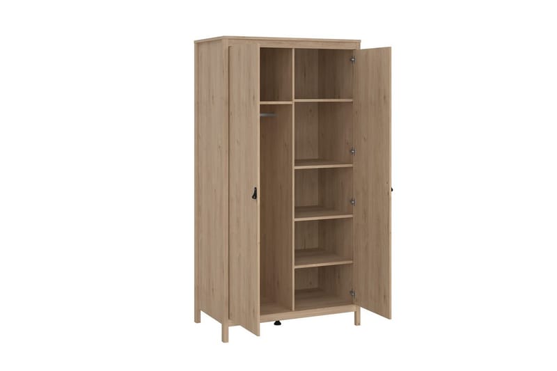 Vallvidera Garderob 102x199 cm - Ljusbrun - Förvaring - Garderober & garderobssystem
