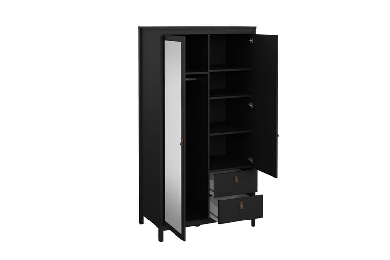 Vallvidera Garderob 102x199 cm - Svart - Förvaring - Garderober & garderobssystem