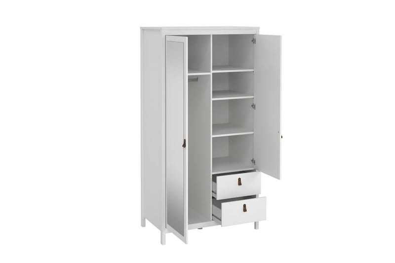 Vallvidera Garderob 102x199 cm - Vit - Förvaring - Garderober & garderobssystem