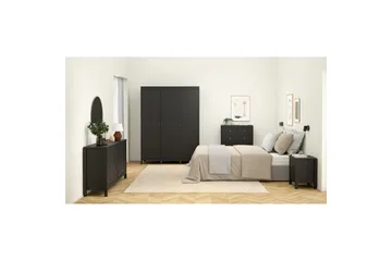 Vallvidera Garderob 150x199 cm - Svart - Förvaring - Garderober & garderobssystem