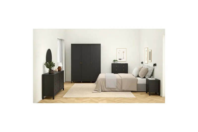 Vallvidera Garderob 150x199 cm - Svart - Förvaring - Garderober & garderobssystem