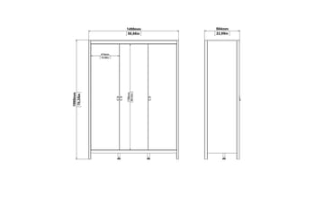 Vallvidera Garderob 58x150 cm - Vit - Förvaring - Garderober & garderobssystem