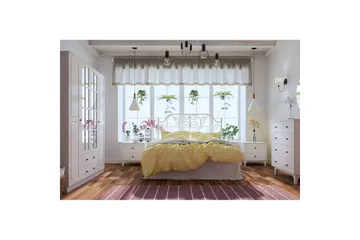 Varin Garderob 140x180 cm - Matt Vit - Förvaring - Garderober & garderobssystem