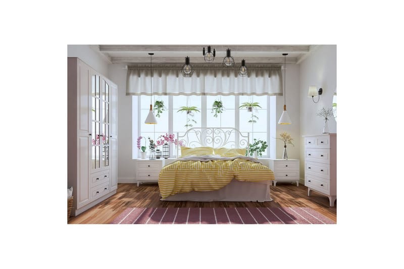 Varin Garderob 140x180 cm - Matt Vit - Förvaring - Garderober & garderobssystem