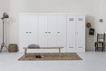 Varius Garderob 140 cm 3 Dörrar 3 Lådor - Vit Tall - Förvaring - Garderober & garderobssystem