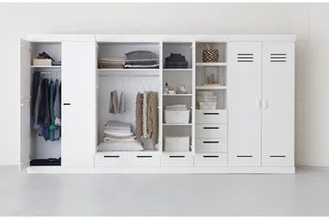 Varius Garderob 94 cm 2 Dörrar - Vit Tall - Förvaring - Garderober & garderobssystem