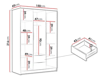Varros Garderob 150x216 cm - Beige - Förvaring - Garderober & garderobssystem