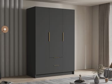 Varros Garderob 150x216 cm - Svart - Förvaring - Garderober & garderobssystem